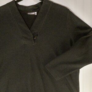 Croft & Barrow Gray V Neck Sweater 2X
